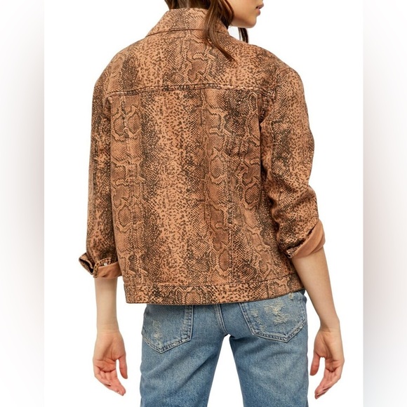 Free People Snake Print Trucker Jacket - Picture 13 of 13